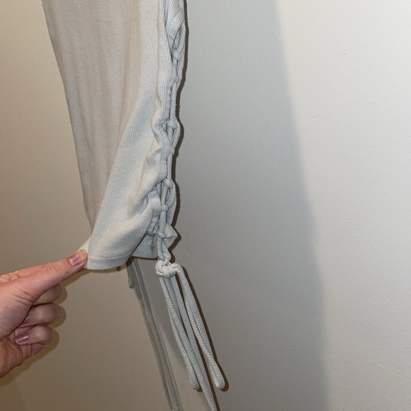 Light Blue Tank Top with String-up Sides - Picture 3 of 9